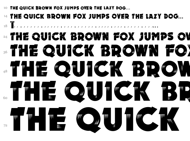 New Motor font waterfall